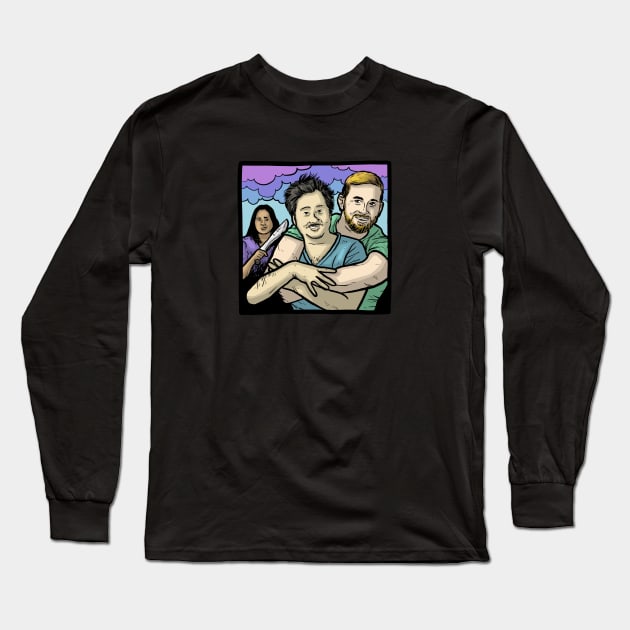 Bad Friends Long Sleeve T-Shirt by Baddest Shirt Co.